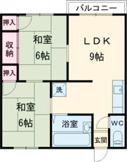 コーポ御領Cの間取り画像