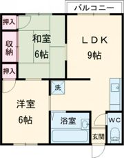 コーポ御領Cの間取り画像