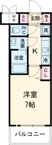 プレサンス三宮東フィールの間取り画像