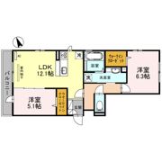 crea南楠葉の間取り画像