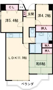 サニーヒル会瀬 1号館の間取り画像