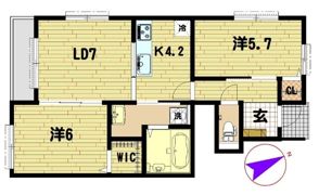 アムール久喜A棟の間取り画像