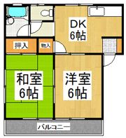 三上ハイツⅡの間取り画像
