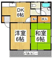 三上ハイツⅡの間取り画像