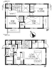 BLOOMING MAISON府中市押立町2号棟の間取り画像