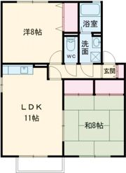 セジュールヒルトップ B棟の間取り画像