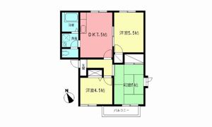 ルミエールエビナの間取り画像