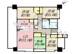 サンリヤン箱崎ウエストコートの間取り画像