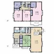 厚木市愛甲1丁目戸建の間取り画像