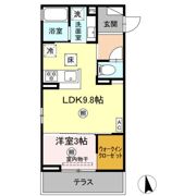 トリシア横町SOUTHの間取り画像