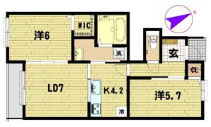 アムール久喜A棟の間取り画像