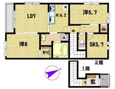 アムール久喜A棟の間取り画像