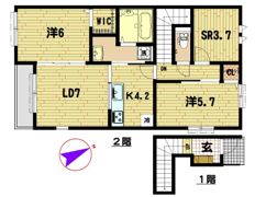 アムール久喜A棟の間取り画像
