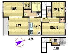 アムール久喜A棟の間取り画像