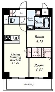 Mys Casetta Kurume(ミースカセッタ久留米)の間取り画像
