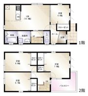 高槻市日向町戸建の間取り画像