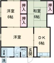 宇佐川ハイツの間取り画像