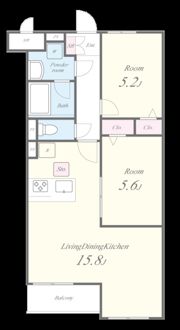 Theios son(テイオス サン)の間取り画像