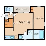ビブレ九工大前の間取り画像