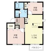 ラ・メゾンヴェルトBの間取り画像