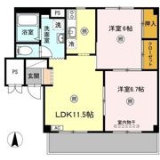 グランデュール高柳 B棟の間取り画像