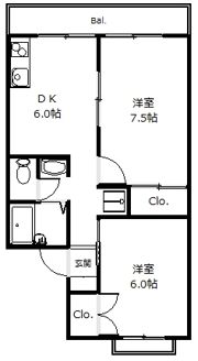 ハイカムール嵐山の間取り画像