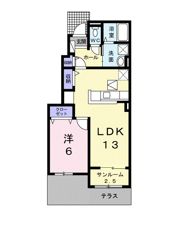 ルクア三条 Bの間取り画像