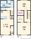 MAISONETTE LAND 宇治 Aの間取り画像