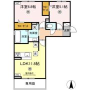 トリシア野多目Ⅰの間取り画像