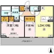 トリシア野多目Ⅰの間取り画像