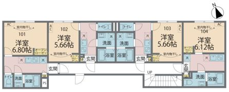 カインドネス武蔵浦和Ⅱの間取り画像