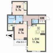 ベレオ支倉の間取り画像