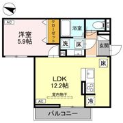 Noble raffiner上小町の間取り画像