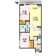 Noble raffiner上小町の間取り画像