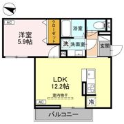 Noble raffiner上小町の間取り画像