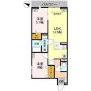 Noble raffiner上小町の間取り画像