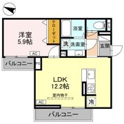 Noble raffiner上小町の間取り画像