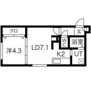 M’s Garden S17(エムズガーデンS17)(A棟)の間取り画像
