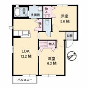 カンナビーK A棟の間取り画像