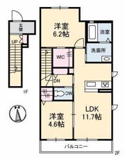 CASA GRACE 山代の間取り画像