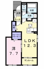 グラスロードⅡ Aの間取り画像