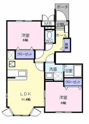 アクティ北鴨 Cの間取り画像