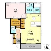 エルミタージュ Aの間取り画像