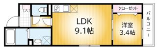 コモイルソーレ弁天の間取り画像