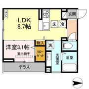 J-Room☆妃 Ⅶ番館 屋代駅前の間取り画像