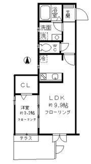 シャンブル三田の間取り画像