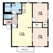 コスモス ハイツ Dの間取り画像
