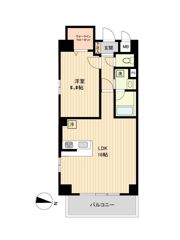 ベルメゾン若林の間取り画像