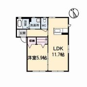 クラヴィエ南昭和 B棟の間取り画像