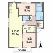 ドミール医大北 B棟の間取り画像
